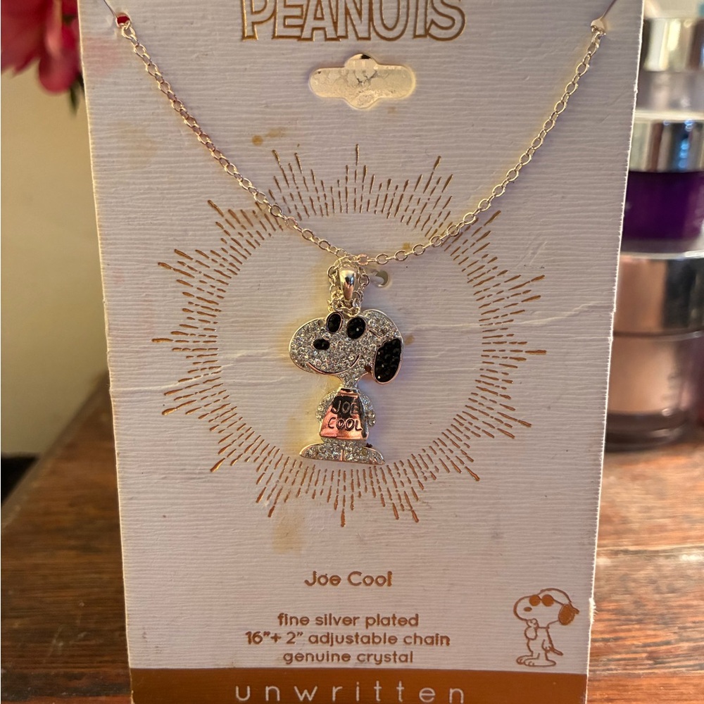 Peanuts Joe Cool Silver Necklace